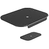 Mount Plus MP-XMA-06 Steel Monitor Mount Reinforcement Plate for Thin, Glass Table | Other Fragile Tabletop | Steel Bracket Plate Fits Most Monitor Stand C Clamp Installation in Black Color