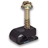 SatelliteSale Single Screw Black Clips for Ethernet Internet Telephone Cable TV Wire Cable Management 100 Pcs