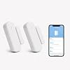 Loopo WiFi Door Window Sensor, Smart Contact Sensor with App Alerts, Compatible with Alexa & Google Assistant, Tuya Smart Life App Door Open Detector, 2.4GHz WiFi Only, No Hub Required, , 2 Pack