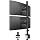 HUANUO Vertical Dual Monitor Mount, Stacked Monitor Stand for 2 Monitors with Height Adjustment Computer Monitor Arm Supports Two 17 to 32 Inch with C Clamp Each Desk Mount Hold up to 17.6lbs