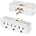 TENINYU 3 Outlet Adapter Extender - UL Listed 1875W/15Amps 3 Way Grounded Polarized Plug Extender Power Strip, Wall Plug 1 to 3 Outlet Splitter with 3 AC Outlets for Household Appliances (1)