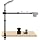 Ailight Overhead Camera Mount Desk Stand, 15.75"-33.45" Webcam Mount with 2-Section Adjustable Telescopic Boom Arm, C Clamp/Swiveling Ball Head for DSLR Camera, Ring Light, Webcam