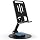 Metal Cell Phone Stand for Desk, Multi-Angel Adjustable 360° Rotation Desktop Phone Holder and Foldable Mobile Phone Stand, Compatible with All Smartphones, Black