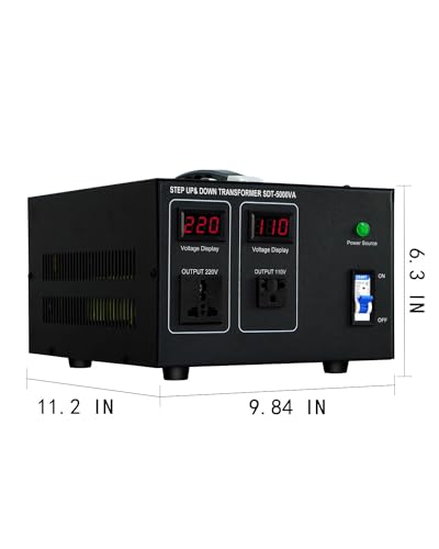 Step Down/Up Transformer 220v to 110v, 5000W Voltage Converter 110 to 220 Heavy Duty Power Transformer