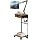 Floor Kindle Phone Tablet Stand with Drawer & Storage Shelves, Angle Height Adjustable Tablet Kindle Cell Phone Holder For Bed with Rotating Wheels, Compatible With 4.7"-13" Tablet iPone iPad Air Pro