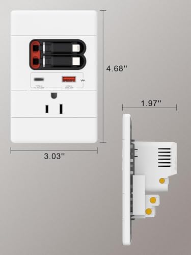 20W USB C Wall Outlet with 2 Retractable Cables & 2 Ports