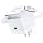USB-C Charger Block, 45W GaN 2 Port Fast Charging w/Built-in Retractable C Cable & Foldable Plug, PD/PPS for iPhone 16Pro Max/16/Pixel 9 pro/Galaxy/iPad/MacBook (White)