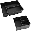 LUWU 2027 Passport Center Console Organizer Compatible with 2026 2027 Passport & 2023-2027 Pilot Accessories Glove Box Armrest Console Organizer Divider Storage Box Armrest Insert Tray 2-Pack (Black)