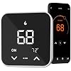 Smart Thermostats for Home, WiFi Thermostats Compatible with Alexa and Google Assistant,7day x 8period Programmable Control Tuya/Smart Life, Energy Saving, C-Wire Require (Black)
