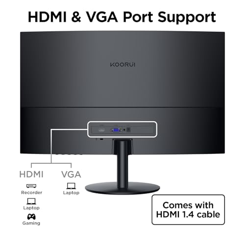 KOORUI 27 Inch Curved Computer Monitor, FHD 144Hz VA 1500R Office Monitor - Image 7