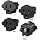 SUPERDANNY 4 Pack ETL Listed 2 Prong to 3 Prong Outlet Adapter, Black