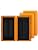GLOTRENDS 3-Pack 4-Slot M.2 SSD Storage Case, Portable Shockproof Organizer for M.2 NVMe/SATA SSDs 2280/2260/2242/2230, Orange