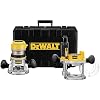 DEWALT Router Fixed/Plunge Base Kit, Variable Speed, 12-Amp, 2-1/4-HP (DW618PK)