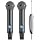 AD55 Dual Handheld Dynamic Wireless Microphone, Rechargeable UHF Microphone for Karaoke, DJ, Party, Lecture, Church, PA Systems