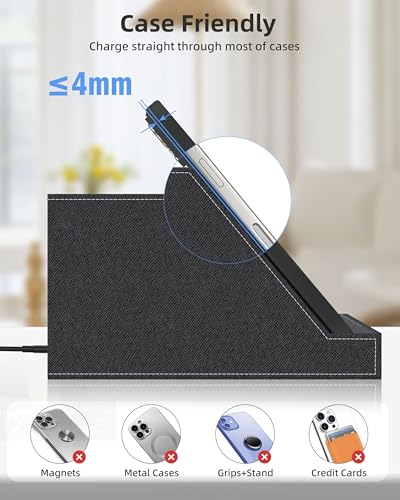 Wireless Charger with Desk Organizer, Fast Charging Station