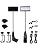 Trade Show Display LED Lights,Connectable Exhibit Arm Lighting with Clamps,Mounting Brackets,Power Cables,Connect Cables (Black, Standard)
