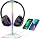 New Bee RGB Headphone Stand with 1 USB-C Charging Port and 1 USB Charging Port, Desk Gaming Headset Stand with 7 Light Modes and Non-Slip Rubber Base Suitable for All Earphone Accessories (Silver)