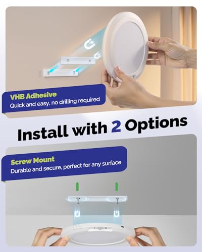 10000mAh Battery Operated Wireless Shower Light Waterproof 2 Pack