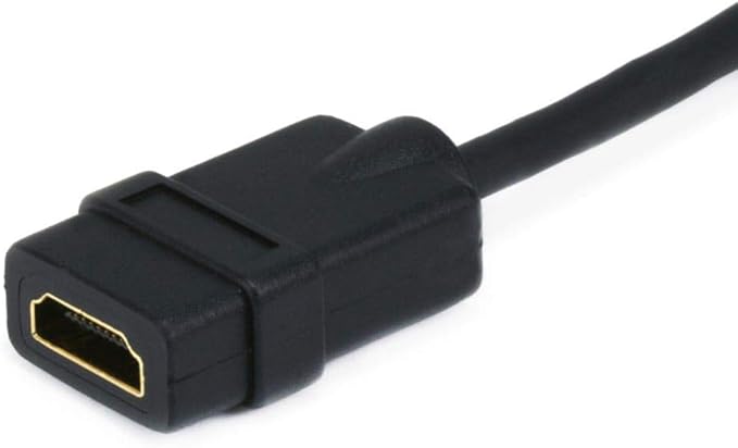 Monoprice 6inch 34AWG High Speed HDMI Cable With Ethernet - HDMI Micro Connector male to HDMI Connector female - Black