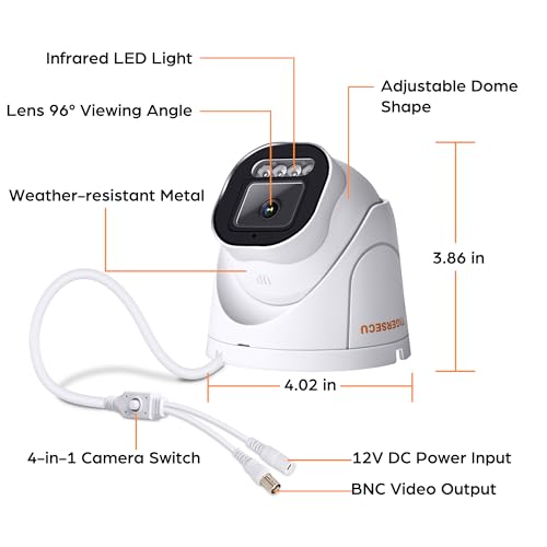TIGERSECU 5MP Wide Angle Dome Security Camera for TV | Smart Home - Image 7