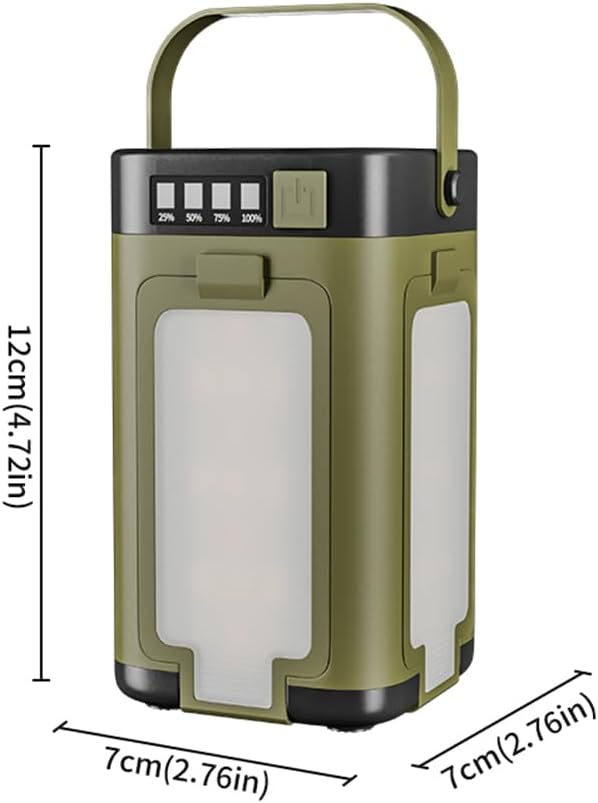 IPX4 Waterproof Led Camping Lantern with Solar Panel and Type-C Charging, 4-Panel Expandable Design, Power Bank Function, Ideal for Power Outages, Outdoor Activities, and Flashlight Needs
