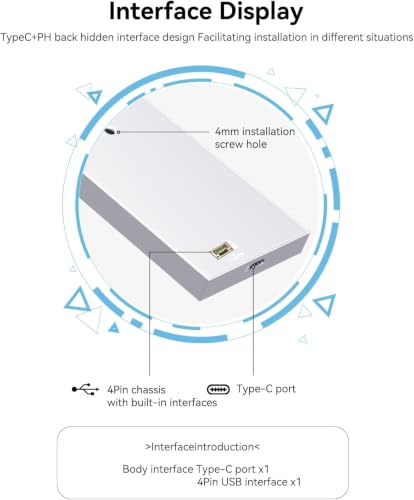 9.16" Computer Temp Monitor, FHD 1920x462 PC Sensor Panel One-Cable Connection(No HDMI Needed), Stretched Bar LCD Dynamic Theme Supported, IPS Mini Secondary Screen for CPU RAM HDD Data, Windows Only