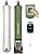24" Inflatable Solar Camping Lantern IP66 TPU Emergency Hiking Light(Green)
