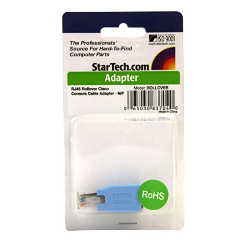 StarTech Cisco Console Rollover Adapter, RJ45 M/F, Blue, Network (ROLLOVER)