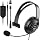 Joso Wired One Ear Headset with Mic, Gaming Headset for PS5/PS4/Xbox/Switch/PC/iPad/Mac/Tablet with USB C & USB-A Adapter - Chat Headphone, Business, Coach, Gaming, Working, Graphite | One Ear