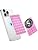 Suction Cup Phone Mount, Silicone Sticky Phone Grip with Magnetic Ring for iPhone & Android, Initial Double Sided Suction Phone Case for Selfies and Videos, Trending TikTok Items - Pink, S
