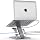 Adjustable Laptop Stand for Desk with Docking Station 11-in-1, Aluminum Laptop Riser with USB Hub 360°Swivel Dual Display 4K60Hz HDMI Gigabit Ethernet USB3.0 PD100W for MacBook Pro Air/Dell/HP 7-15.6"