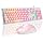 Gaming Keyboard and Mouse Combo, K1 RGB LED Backlit Keyboard with 104 Keys Computer PC Gaming Keyboard for PC/Laptop (Pink)