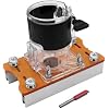 Pyhodi 2 in 1 Wood Router Base with Compact Slotting Bracket, Slotted Base, Aluminum Alloy Router for Chamfering, Grooving, Curve Cutting, Suitable for Trimming Machine, Wood