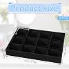 AHQiZFX 2 Pieces Elegant Velvet Watch Tray, 12 Grid Stackable Jewelry Organizer, Adjustable Watch Bracelet Bangle Display Holder, Stylish and Organized Multifunctional Tray