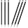 Stylus Pen for Touchscreen, 6 PCS Stylus Pencil 2-in-1 High Precision and Sensitivity, Suitable for iPad/iPhone/Samsung/Android Smartphone and Tablets, Compatible with Capacitive Touch Screen (Black)