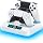 PS5 Controller Charger Station, Drop & Go Design Compatible with PlayStation 5 DualSense/Edge Remotes, Fast Charging Dock with 9 RGB Lights & LED Indicator, Charging Stand