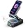 Adjustable Cell Phone Stand with Wireless Induction Bluetooth Speaker, HD Surround Sound & RGB Rhythm Lights, Foldable Portable Stand for Desk, Kitchen Counter, Home Office, Gift for Men Women Dad Mom