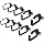 10 Pack of 1.7x2.7in Server Rack Cable Management D-Ring Hooks