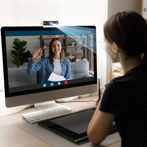Webcam for PC,HD 1080P USB Plug-and-Play Computer Web Camera, HighDefinition Webcam for Desktop Laptop,Ideal for Online Class, Video ConferenceLive Streaming & Gaming
