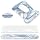 Ospelelf Mouse Pad with Wrist Rest and Ergonomic Gel Keyboard Hand Wrist, Support for Typing Gaming, Relieve Wrist Pain, Cool & Easy to Clean, for Office, Programmer, Home Computer Use, Silvery