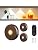 Puck Lights With Remote Control - Rechargeable, Wireless Under Cabinet Lighting, 2000mAh Battery Operated Tap Push Touch Light, Stick On for Counter, Shelf, Bookcase (Wood Color, 3 Pcs)