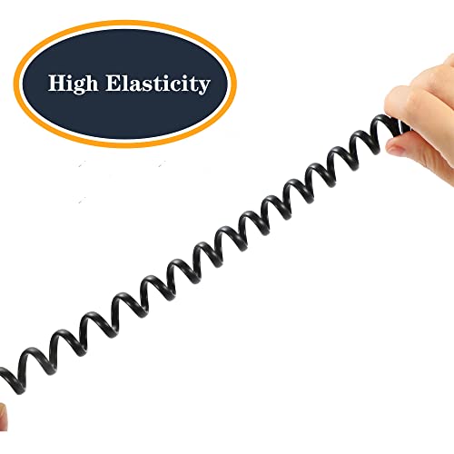 Telephone Handset Cord,Coiled Wire 8Ft Uncoiled / 1.4Ft Coiled Landline Phone Handset Cable RJ9 4P4C Telephone Accessory (Cord+Detangler)