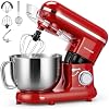 VIVOHOME Stand Mixer, 6-Quart Tilt-Head Kitchen Mixer with Bowl, Red