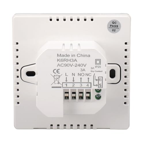 Touch Smart Thermostat Electric Floor Heat Temperature Control Switch AC 90‑240V