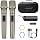 2.4G Dual Wireless Microphone, Rechargeable Mic with Carrying Bag