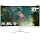 CRUA 27 Inch FHD 100Hz White Curved Computer Monitor, 1800R VA, Frameless