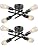 Lomoky Industrial 4-Light Semi Flush Mount Ceiling Light Fixture, Modern Black Close to Ceiling Light, Farmhouse Chandelier Ceiling Lamp for Hallway Kitchen Bedroom Living Room (2 Pack)