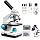 HSL 40X-2000X Monocular Compound Microscope Kit for Students Adults,Dual LED Powerful Biological Microscopes Set for Laboratory School Education Science Beginner 1000x 2000x