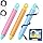 Kid-Friendly Stylus Pen with Tethers for All Touch Screen Devices, 3 Pack