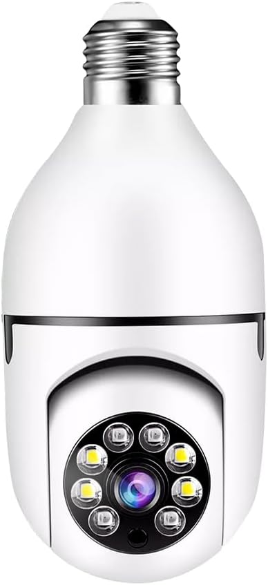 2K Light Bulb Security Cameras Wireless Outdoor 2.4G WiFi Camera for Home Outdoor Security Camera Two-Way Talk,AI Detection,Full-Color Night Vision,Auto Tracking,Light Alarm,24/7 Recording